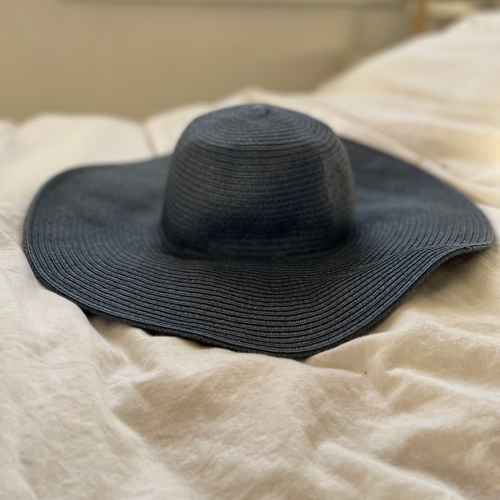 J. Crew navy straw sun hat, one size